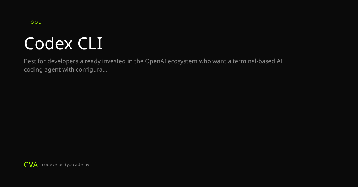 Codex CLI: OpenAI's Terminal AI Coding Agent
