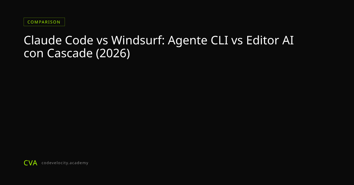 Claude Code vs Windsurf: Agente CLI vs Editor AI con Cascade (2026)
