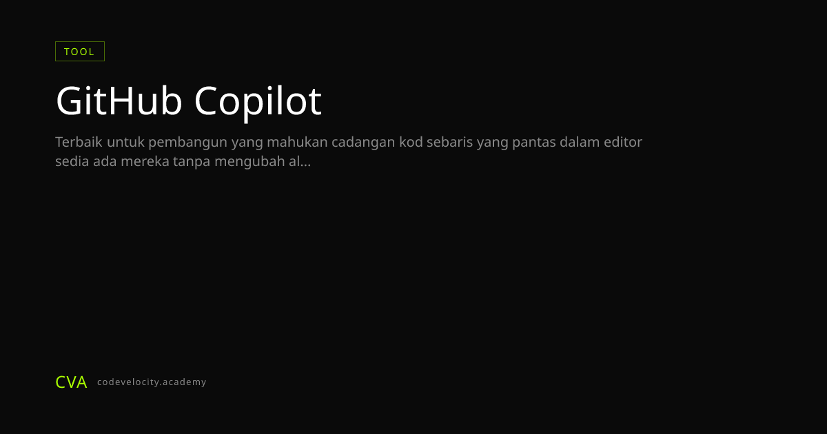 GitHub Copilot: Pengaturcaraan Berpasangan AI oleh GitHub